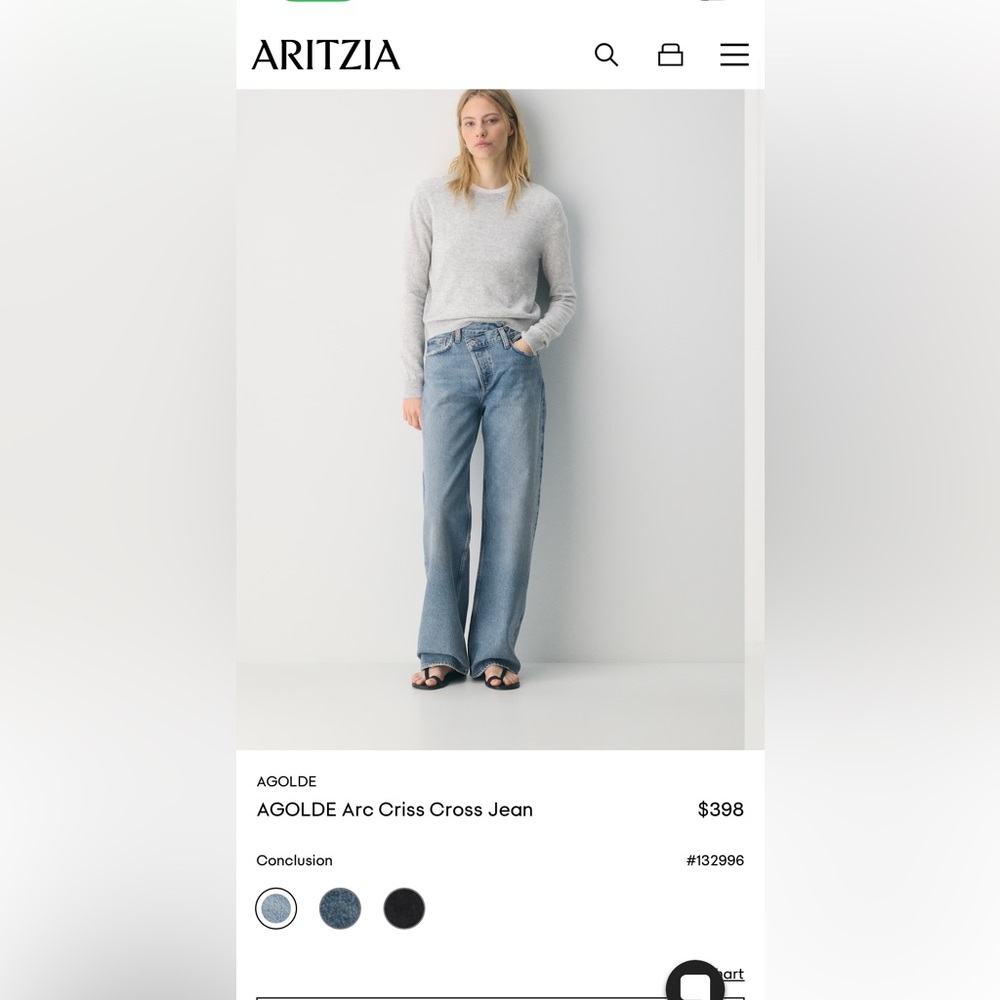 AGOLDE Arc Criss Cross Jean
